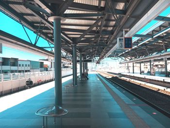 Train at railroad station platform