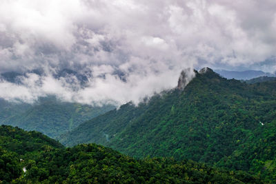 Dramatic sky, beautiful mountain and jackfruit trees -- taken at tulsi village, kerala, india.