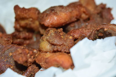 Close-up of meat in plate