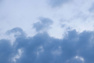 Low angle view of clouds in sky