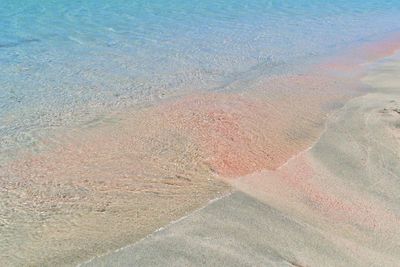 High angle view of beach