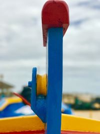 Close-up of blue sea against sky