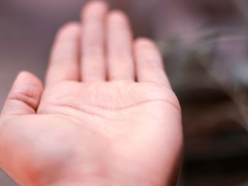 Close-up of human hand