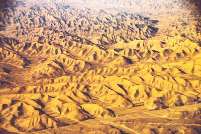 Aerial view of desert