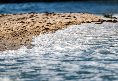 Surface level of sea shore