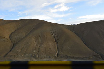 Low angle view of mountains against sky