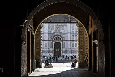 Group of people in historic building