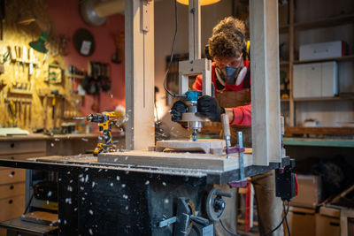 Man working at factory