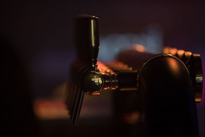 Close-up of wine glass bottle