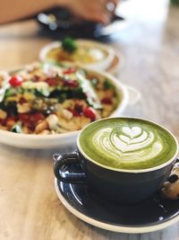 Close-up of coffee on table