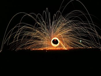 Wire wool at night