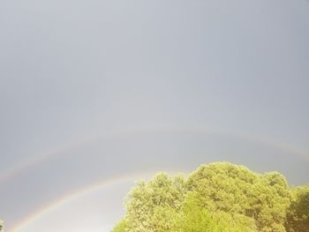 Scenic view of rainbow against clear sky