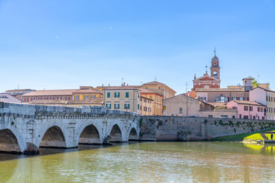 Bridge over river in city