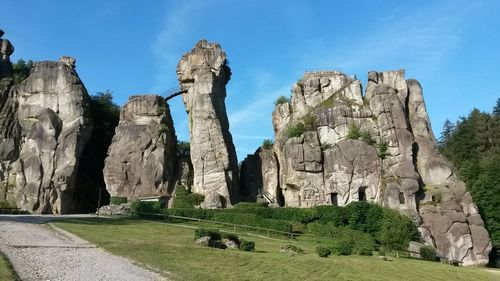 Rock formations against sky