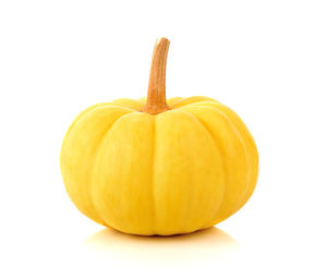 Close-up of pumpkin against white background