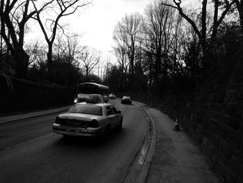 Road passing through tunnel