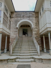 Low angle view of historic building