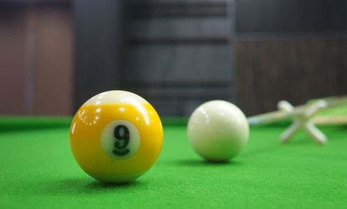 Close-up of ball on table