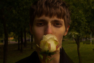 Close-up portrait of boy