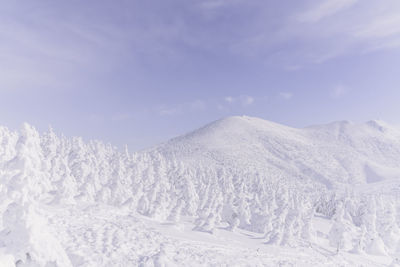 Snow covered mountain against sky