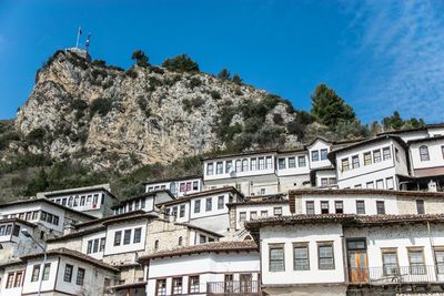 Low angle view of buildings against sky