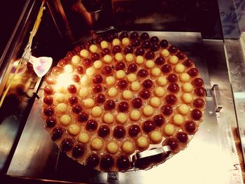 Close-up of dessert on table