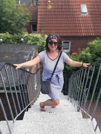 Young woman standing outdoors