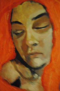 Close-up portrait of young woman