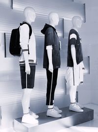 Clothing on mannequin in store