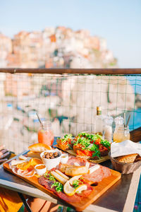 Close-up of food on table