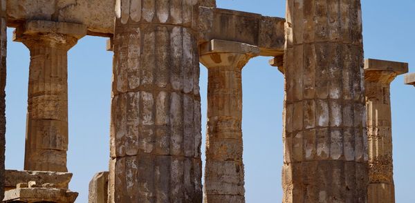 Low angle view of old ruins