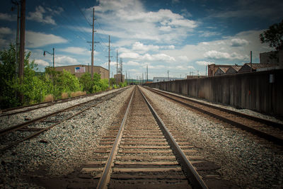 Railroad track on railroad track