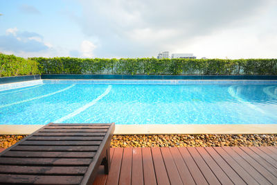 Swimming pool against sky