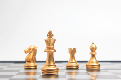 Close-up of chess pieces