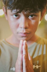 Close-up portrait of boy