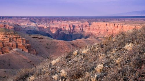 View of rock formations in a desert