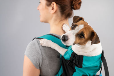 Young woman with dog