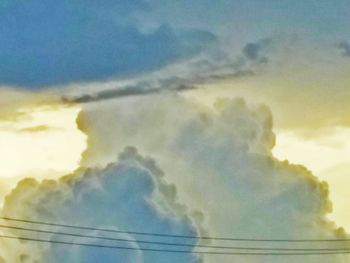 Low angle view of cloudy sky