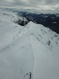 Scenic view of snow covered landscape