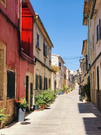 Panoramic street view in alcudia / mallorca spain