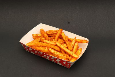 High angle view of food on table