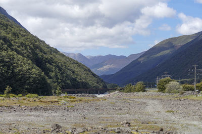 Scenery around bealey river in new zealand