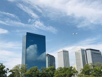 Low angle view of buildings against sky