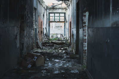 Corridor of abandoned building
