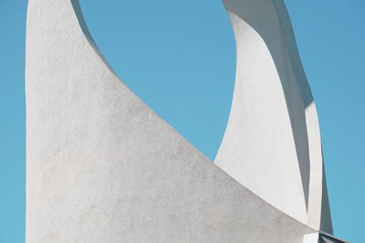 Low angle view of building against blue sky