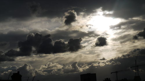 Low angle view of cloudy sky