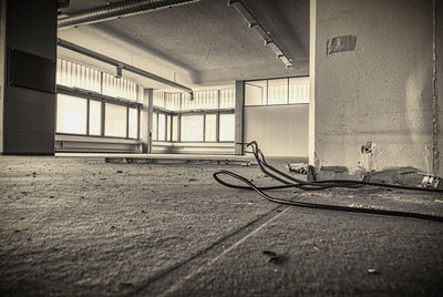 Interior of abandoned building