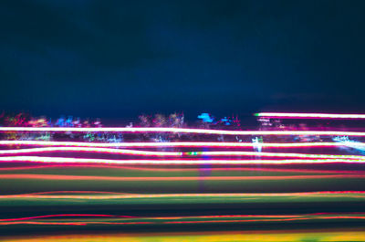 Light trails at night