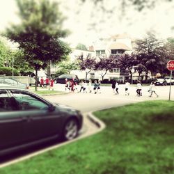 People on city street