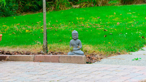 Close-up of statue in park